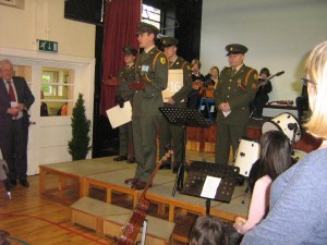 Receiving the National Flag